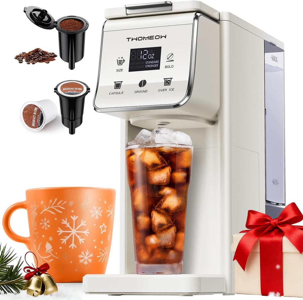 Cafetera para cápsulas K-Cup, para una sola porción de café caliente y helado, compatible con cápsulas K-Cup y café molido.