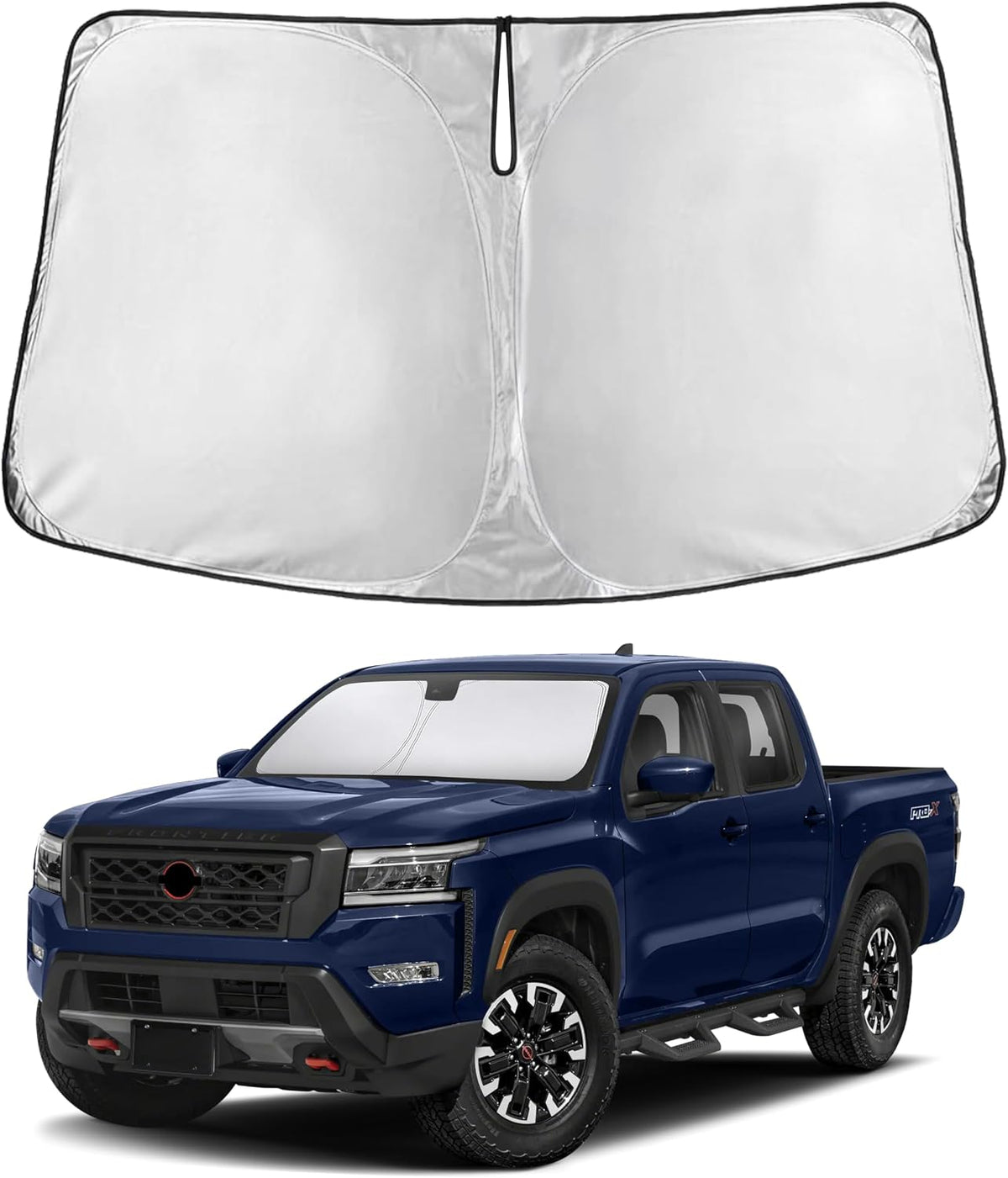 Parasol EcoNour para Parabrisas – Nissan Frontier 2022-2026, Protector Solar UV y Calor para Parabrisas Delantero