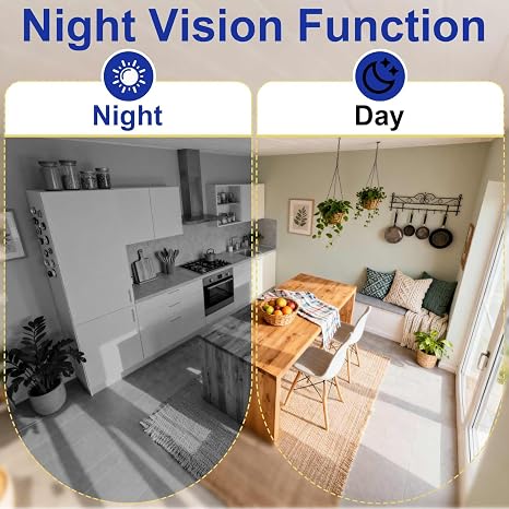 Cámara de Seguridad WiFi Tauboly 1080P HD – Detección de Movimiento, Visión Nocturna y Control por App