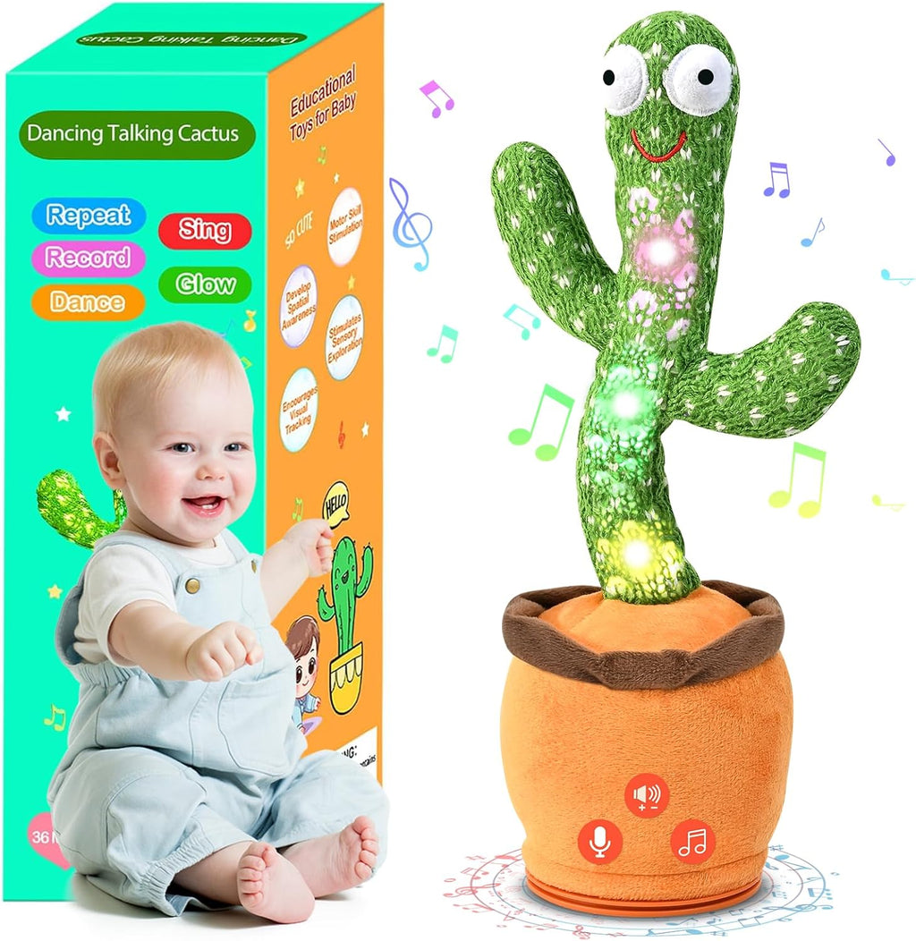 Easter Basket Stuffers for Toddler Boys Kids Baby Toys 0-6 3-6 6-12 12-18 Months Dancing Talking Cactus, Toddler Boys Girls Gifts for 2 3 4 5 6 7 8 9 10 Month Old Baby Toys for 1 Year Old Boy Girl