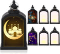 Baquler 6 Pcs Valentine's Day Candle Lanterns Sublimation Candle Lantern Mini Blank LED Hanging Lantern for Valentines Gifts Home Indoor Outdoor Decor Craft(Black)