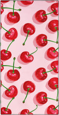 Toalla de Playa Patrón Cereza XSMEI Extragrande 91,4 x 183 cm, Toallas de Microfibra Delgadas Ligeras con Diseño de Frutas, Libre de Arena y Secado Rápido, Bolsa Compacta
