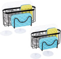 HapiRm Portaesponjas Multifuncional en Forma de M | Organizador de Fregadero de Acero Inoxidable Antioxidante | Dos Metodos de Instalacion Negro Pack de 2 ARTICULO VIENE COMO SE OBSERVA  EN LA SEGUNDA IMAGEN
