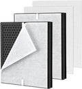 Reemplazo de Filtro de Aire 2Pack PR1 Compatible con Purificador MOOKA PR1 para Casa Espacios Grandes hasta 204 m², Incluye 4 Filtros Lavables, Atrapa Pelo y Polvo