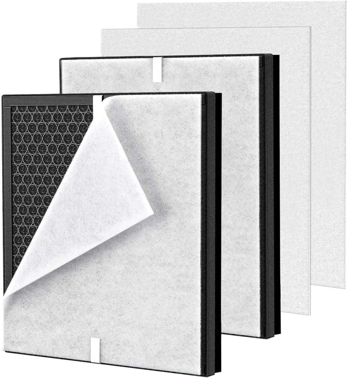 Reemplazo de Filtro de Aire 2Pack PR1 Compatible con Purificador MOOKA PR1 para Casa Espacios Grandes hasta 204 m², Incluye 4 Filtros Lavables, Atrapa Pelo y Polvo