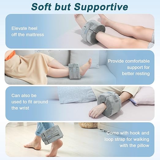 Almohada de elevación de pie Protector de tobillo Soporte de talón de pie elevado Almohada elevadora Pies de espuma Cuña Reposapiernas Almohada poscirugía Almohada Cama Cojín de presión Dolor Elevando