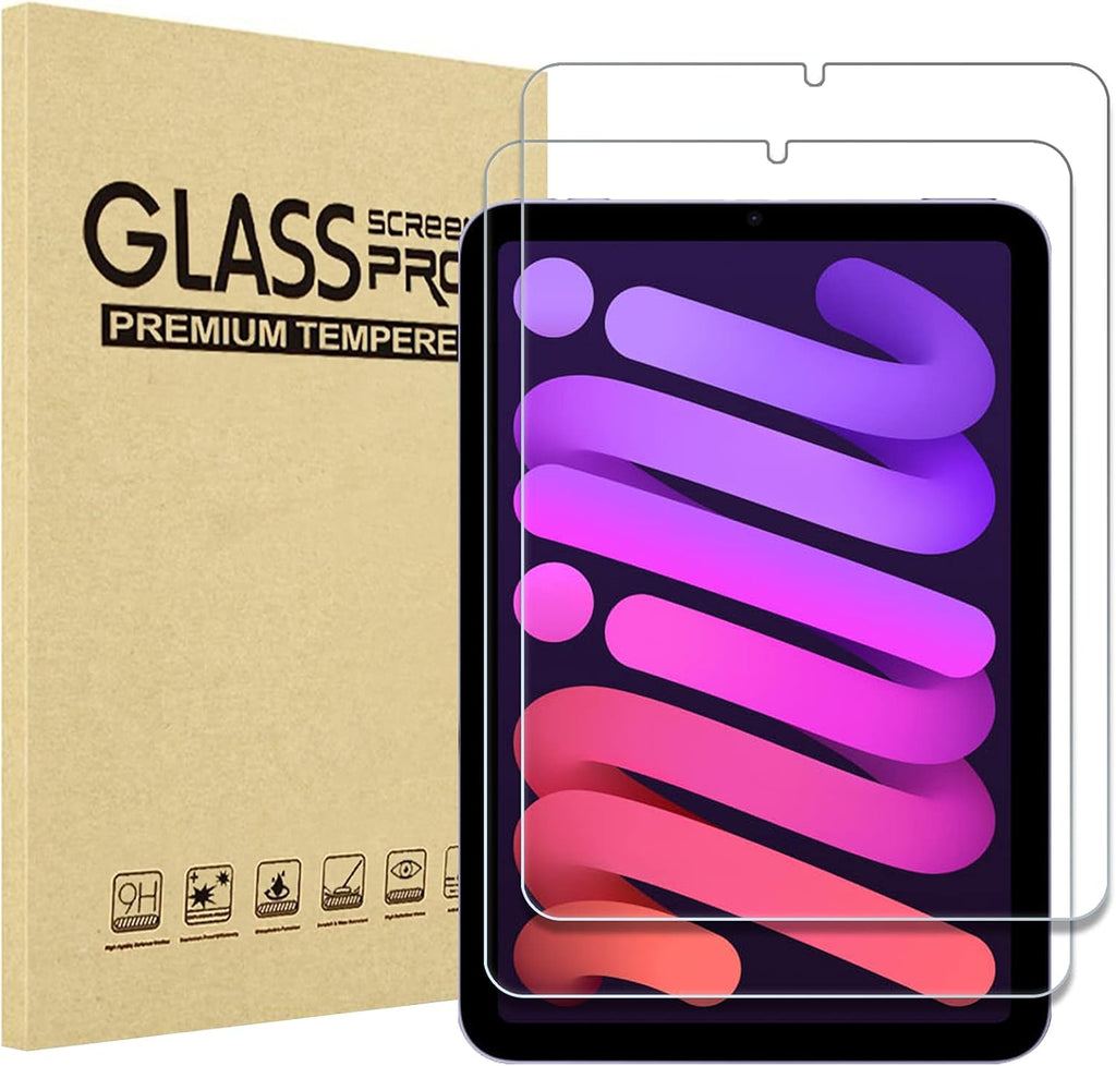 ProCase 2 Pack Protector de Pantalla para iPad Mini 7 (A17 Pro) 2024 y Mini 6 2021 – Vidrio Templado 8.3 Pulgadas