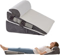 WGAKCED Juego de 3 almohadas de cuña para después de una cirugía, alivio del reflujo ácido, almohadas de cuña ajustables para dormir, antironquidos, almohada triangular de espuma viscoelástica para aliviar el dolor de espalda, cuello y hombros, blanco y