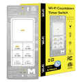 Interruptor Temporizador WiFi MT10W para Ventiladores y Luces de Baño - 15A ETL Certificado Color Blanco