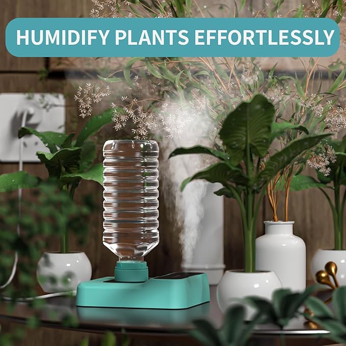Humidificador de viaje, pequeño humidificador portátil para plantas, dormitorio, oficina, hotel o automóvil, 5000 mAh, funciona con batería, mini humidificadores de niebla fría, silencioso 23