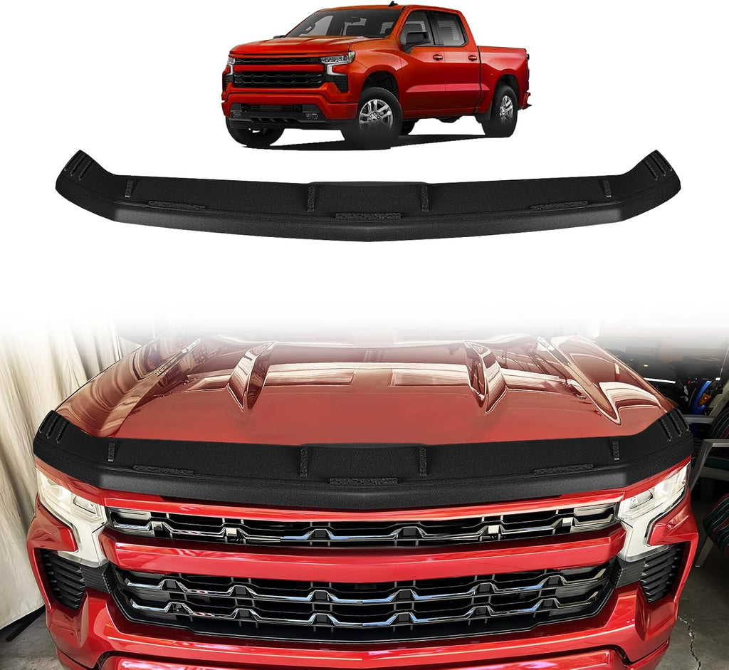 Deflector de Capo TripleAliners | Compatible Chevy Silverado 1500 2019-2026 | Protector TPE Anti-Insectos