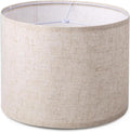 Pantalla para lámparas de mesa, pantalla cilíndrica para lámparas de pie, pantalla grande de 33 cm (parte superior) x 33 cm (parte inferior) x 25 cm (alto), pantalla moderna de tela beige, fácil montaje, soporte de araña para pantalla de lámpara.