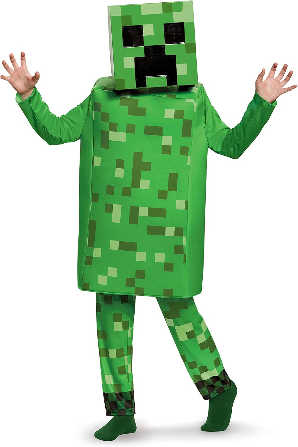 Disguise Creeper Deluxe Minecraft Costume, Green, Medium (7-8)