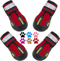 Zapatos para perros QUMY para perros grandes, botas y protectores de patas para perros medianos, ideales para días de nieve en invierno, asfalto caliente en verano, resistentes al agua en climas lluviosos, paseos al aire libre y suelos duros - Opción A