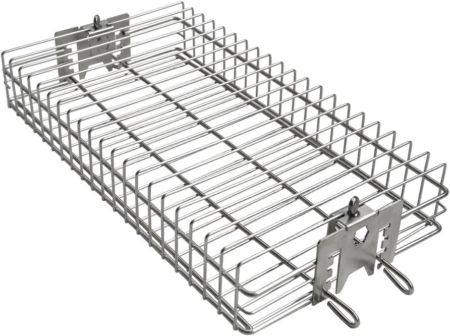 Onlyfire 6042 Cesta plana de acero inoxidable para asador giratorio