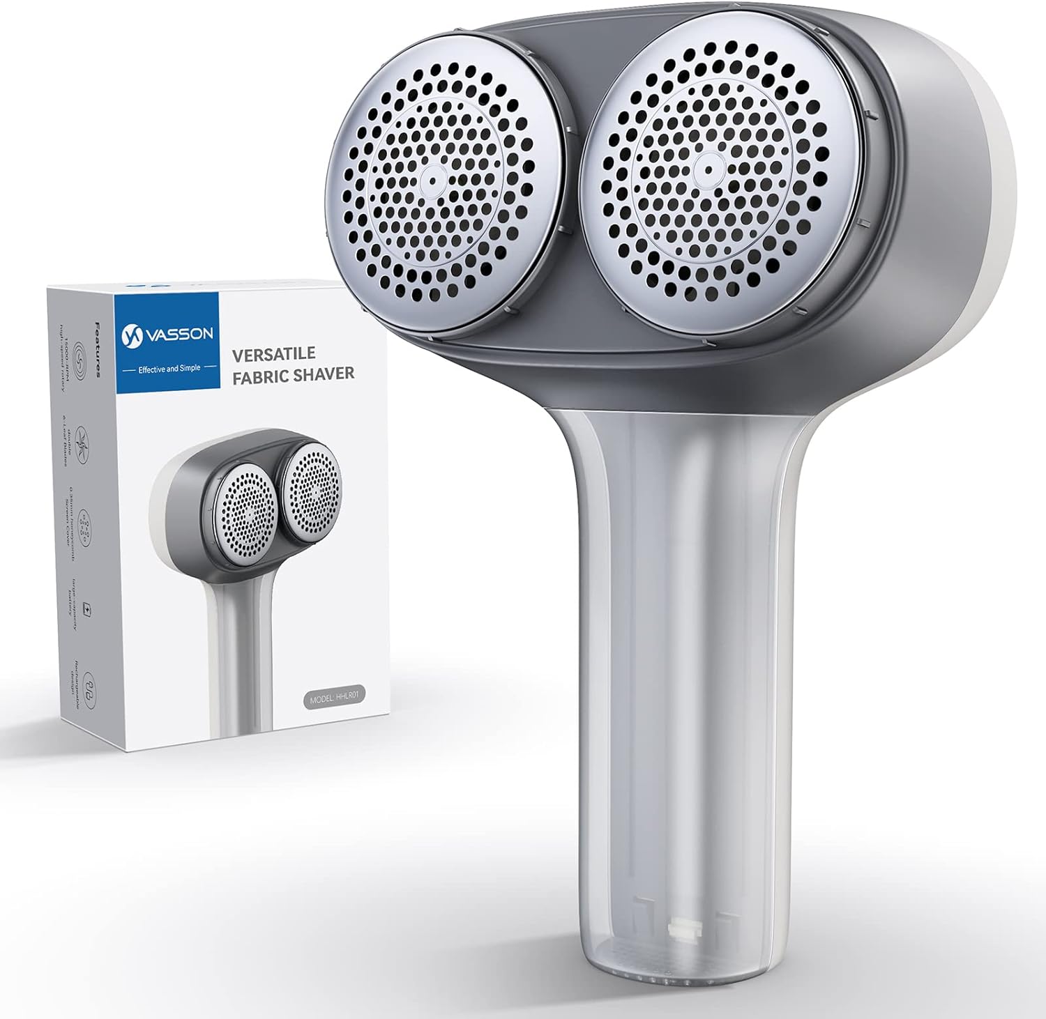 Quitapelusas Eléctrico VASSON – Elimina Pelotillas y Pelusa de Ropa y Muebles
