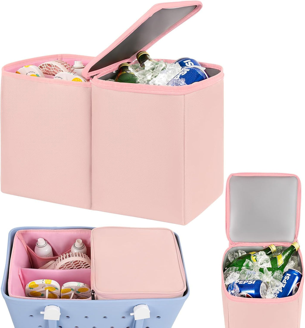 Organizador Cooler para Bogg Bag XL | Hielera Portatil a Prueba de Fugas con Bandeja Divisoria y Zipper | Compatible con Bandeja Superior y Portavasos