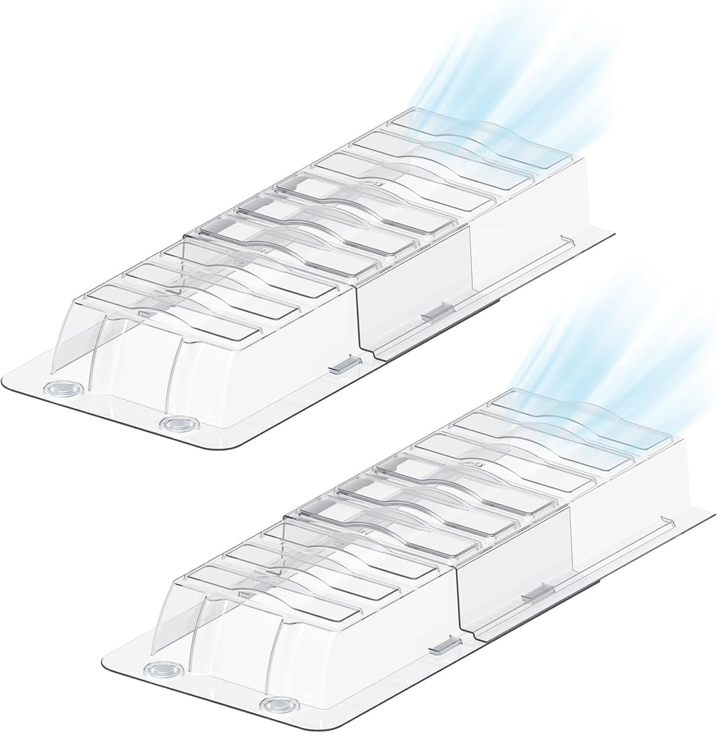 Extensor de ventilación lateral para debajo de muebles, deflector de ventilación de piso compatible con rejillas de ventilación de 7,6 a 15,2 cm de ancho (2 unidades) 