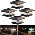 Luces Solares para Postes HUYIENO | LED Exterior 9 Modos Cobre Cepillado para Postes 4x4 y 5x5"
