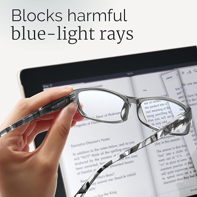 Gaoye Gafas de lectura 2.0 para mujer, paquete de 6 lectores de moda, lentes de ojos con bisagra de resorte, anteojos de lectura de luz azul