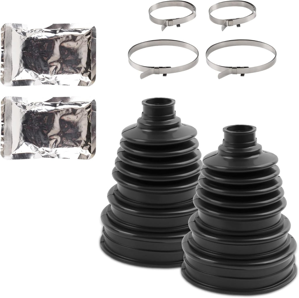 Kit de reparación universal de fuelles de eje de transmisión (2 piezas), no incluye fuelles divididos, compatible con ejes de 26 mm a 34 mm, altura de 125 mm (4,92"), silicona de primera calidad, sella contra la suciedad y la humedad