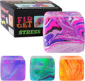 Pack 4 Cubos Squishy Antiestrés – Juguetes Sensoriales para Niños y Adultos, 4 Colores