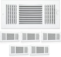 Cubiertas de Ventila de Aire Datanly (6 Pzs) | Blancas Interior 36x15cm | Registro de Pared o Techo de 3 Vías | Acero Sólido | Para HVAC