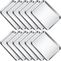 Set de 12 Bandejas para Hornear Potchen | Acero Inoxidable para Horno Tostador | Antiadherentes, Fáciles de Limpiar | 9x6.7x1 pulgadas
