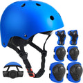Casco Ajustable para Niños con Rodilleras, Coderas y Muñequeras — Para Edades 3-14 Años, Bicicleta, Patines y Skate
