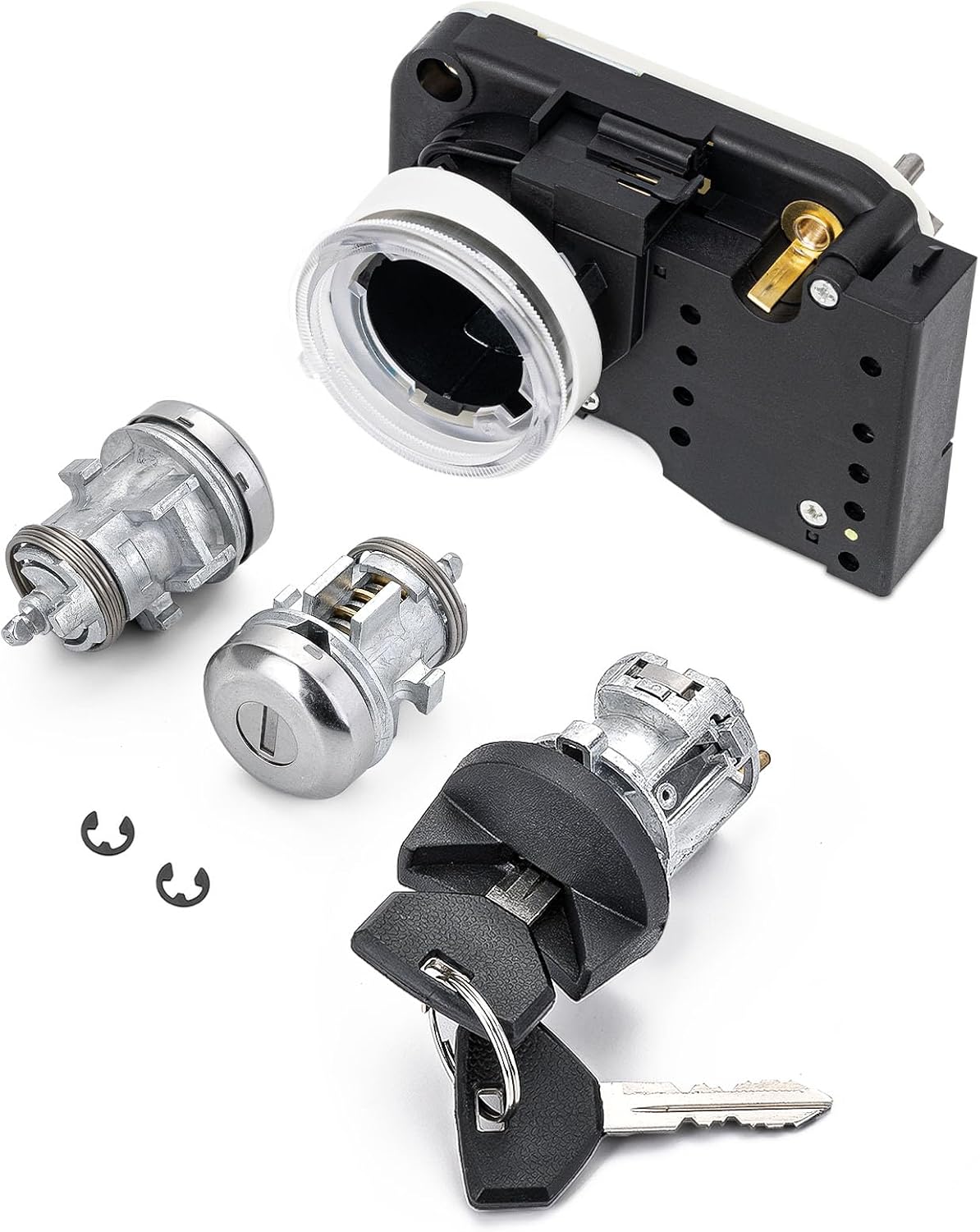 Cilindro de cerradura de encendido, carcasa, 2 cerraduras de puerta y 2 llaves. Compatible con Dodge Ram 1500, 2500, 3500 (1994-2002), Dakota, Durango y Viper (1997-2000). Reemplaza los números de pieza: 5003845AA, 56021346AB, 5003893AA y 4723484.