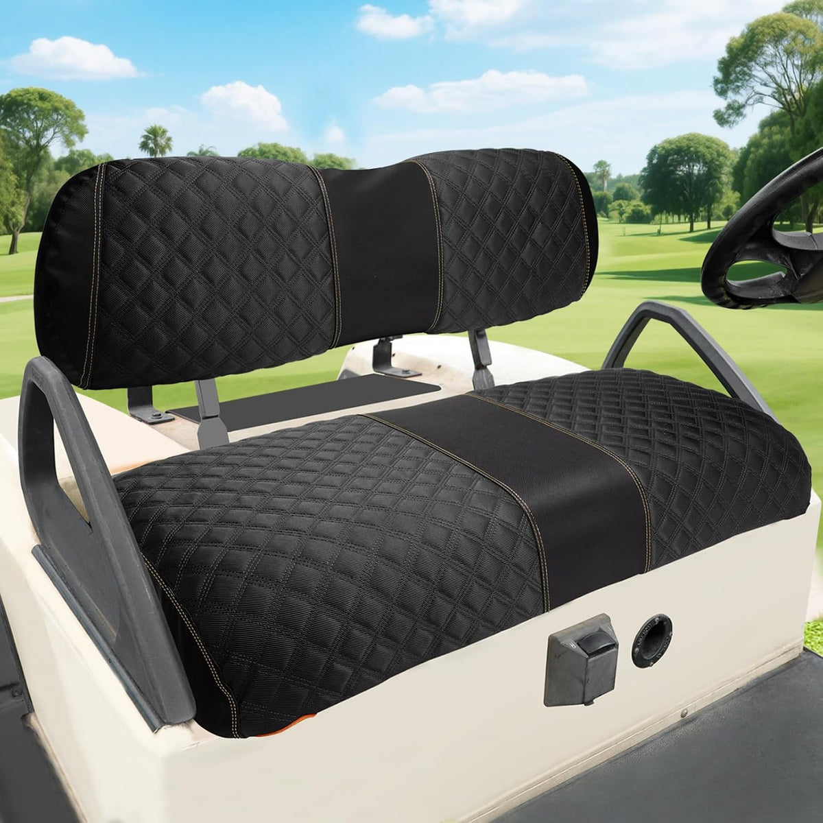 Fundas para Asiento Delantero de Carrito de Golf Roykaw, Compatible con Club Car DS