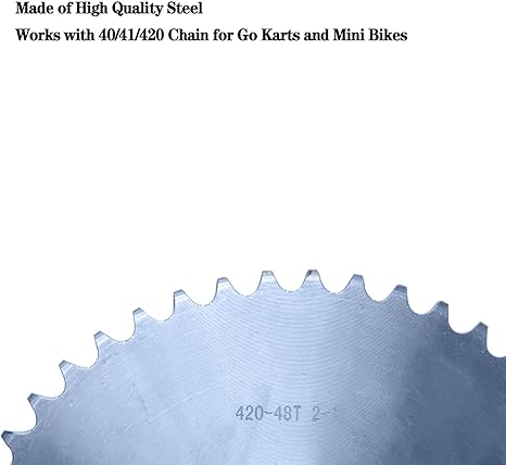 Sprocket 48 Dientes GREHUA para Go Kart – Cadena 40/41/420, Cubo con Eje 1", Compatible con Predator 212cc, GX160, GX200
