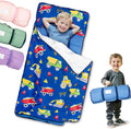 Colchoneta para siesta Primlect para niños pequeños, diseño enrollable portátil, perfecta para guarderías y viajes, saco de dormir todo en uno de 51" x 31" con almohada extraíble y manta polar para niños y niñas, lavable a máquina.