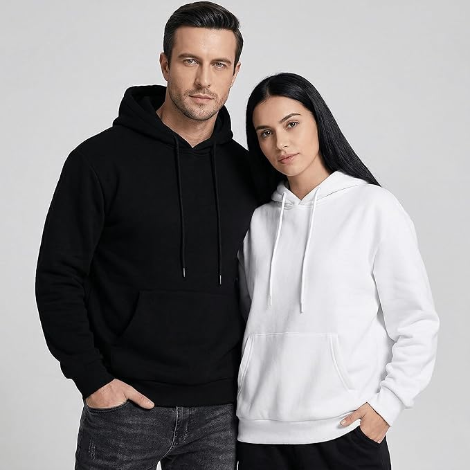 Sudadera con Capucha JMIERR para Hombre – Algodón, Manga Larga, Ajuste Holgado, Bolsillos, Talla M, Color Vino Tinto