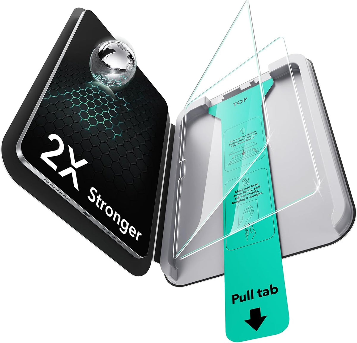 Protector de Pantalla ESR para iPad Pro 11 Pulgadas M5/M4 | Vidrio Templado 9H, Pack x2