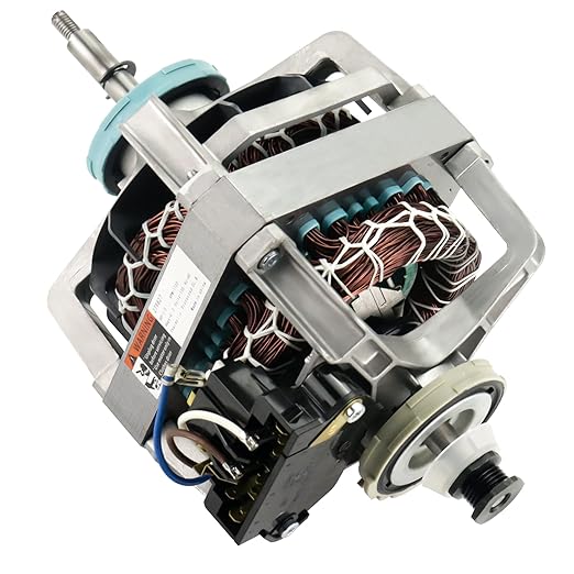 Motor de accionamiento de secadora OEM 279827 con polea (longitud del eje del soplador mejorada) por puxyblue compatible con motor de secadora MayTag Kitchenaid Kenmore Whirlpool – Reemplaza AP3094245