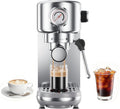 Máquina de Espresso EM3111 20 Bar con Vaporizador – 1350W, Depósito 1.3L Extraíble, Acero Inoxidable