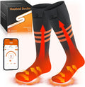 Heated Socks for Men Women, Upgraded Rechargeable Electric Heated Socks Up to 10 Hours, Washable Winter Foot Warmer Socks for Outdoor Camping Skiing Hunting Hiking