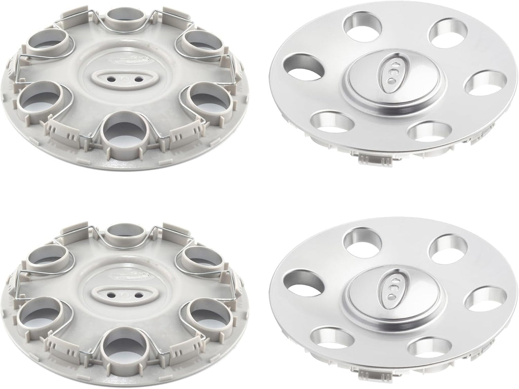 4 tapacubos plateados para llantas F150 2009-2014, Expedition 2010-2014, 181,6 mm (7,15 pulgadas) 