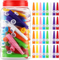 Kazoos de Plástico Jenaai | Pack 50 Unidades | 8 Colores | Instrumento Musical para Niños | Regalos de Fiesta | 1 Pack