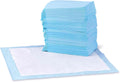 Almohadillas de Entrenamiento Amazon Basics Pack 100 – 5 Capas Superabsorbentes 56x56cm, Antiescapes para Perros y Cachorros (Azul y Blanco)