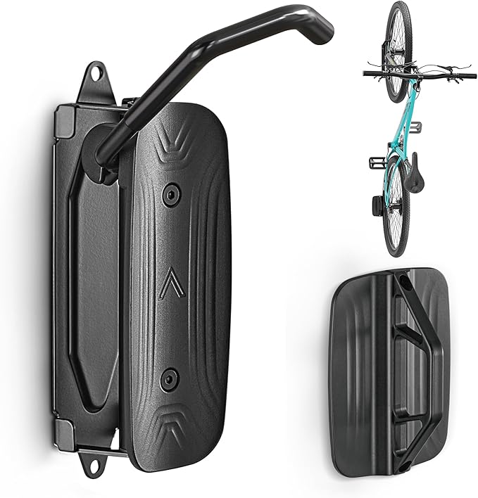 Soporte giratorio de pared para bicicleta, colgadores para bicicleta para garaje, soporte vertical para bicicletas que ahorra espacio, soporte de almacenamiento resistente para bicicletas