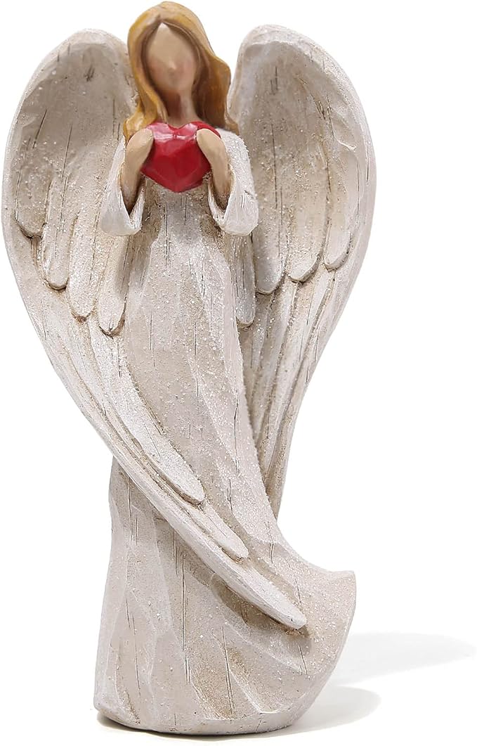 Figura de Ángel con Corazón | Decoración Hogar | Regalo San Valentín y Pascua