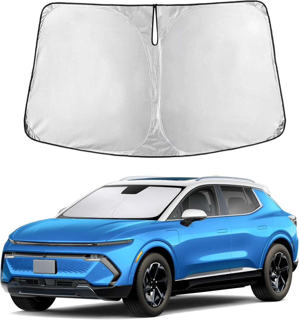 Parasol EcoNour para parabrisas compatible con Chevrolet Equinox EV 2024 2025 2026, visera parasol para parabrisas delantero y ventana, protector solar contra rayos UV y calor, accesorios para automóviles