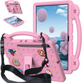 Kwamaz Kids Case for Samsung Galaxy Tab S10 FE Plus 13.1 inch Tablet, EVA Kids Shockproof Cover 13.1'' with Strap Handle Stand (Pink)