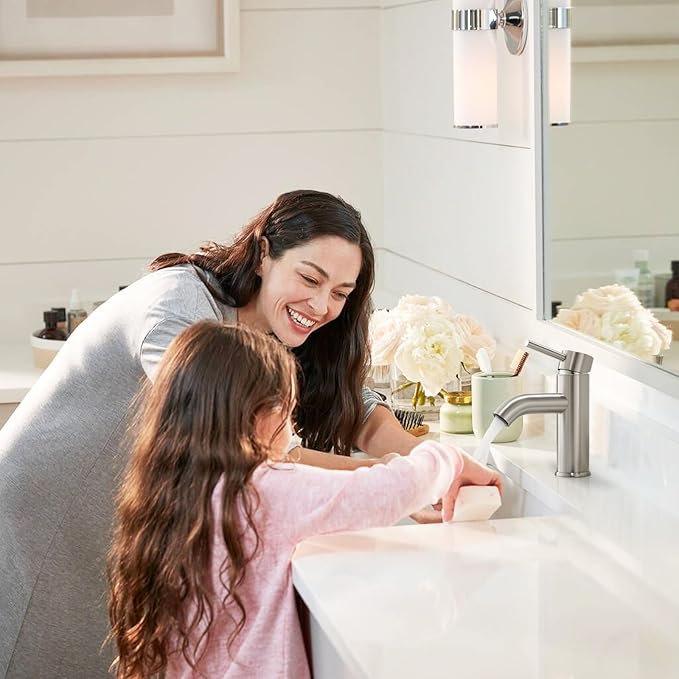 Llave de Baño en Níquel Cepillado NICTE – Grifo Moderno para Lavamanos