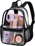 BTOOP Mochila Mini Transparente para Eventos de Estadio 12x12x6 Pequeña Mochila Transparente para Ver a Través Bolsa Transparente Clara para Conciertos y Trabajo, Compacto
