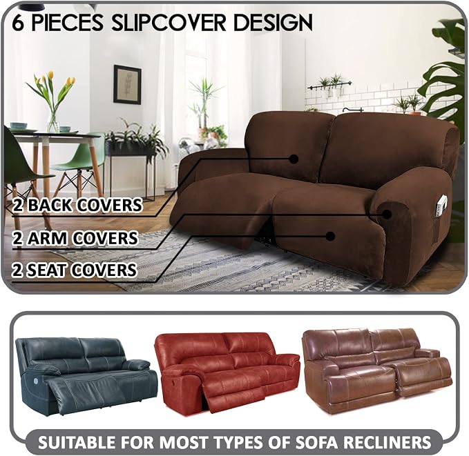 ULTICOR Sofá reclinable extra ancho de 75 a 100 pulgadas, funda de sofá reclinable extra ancha