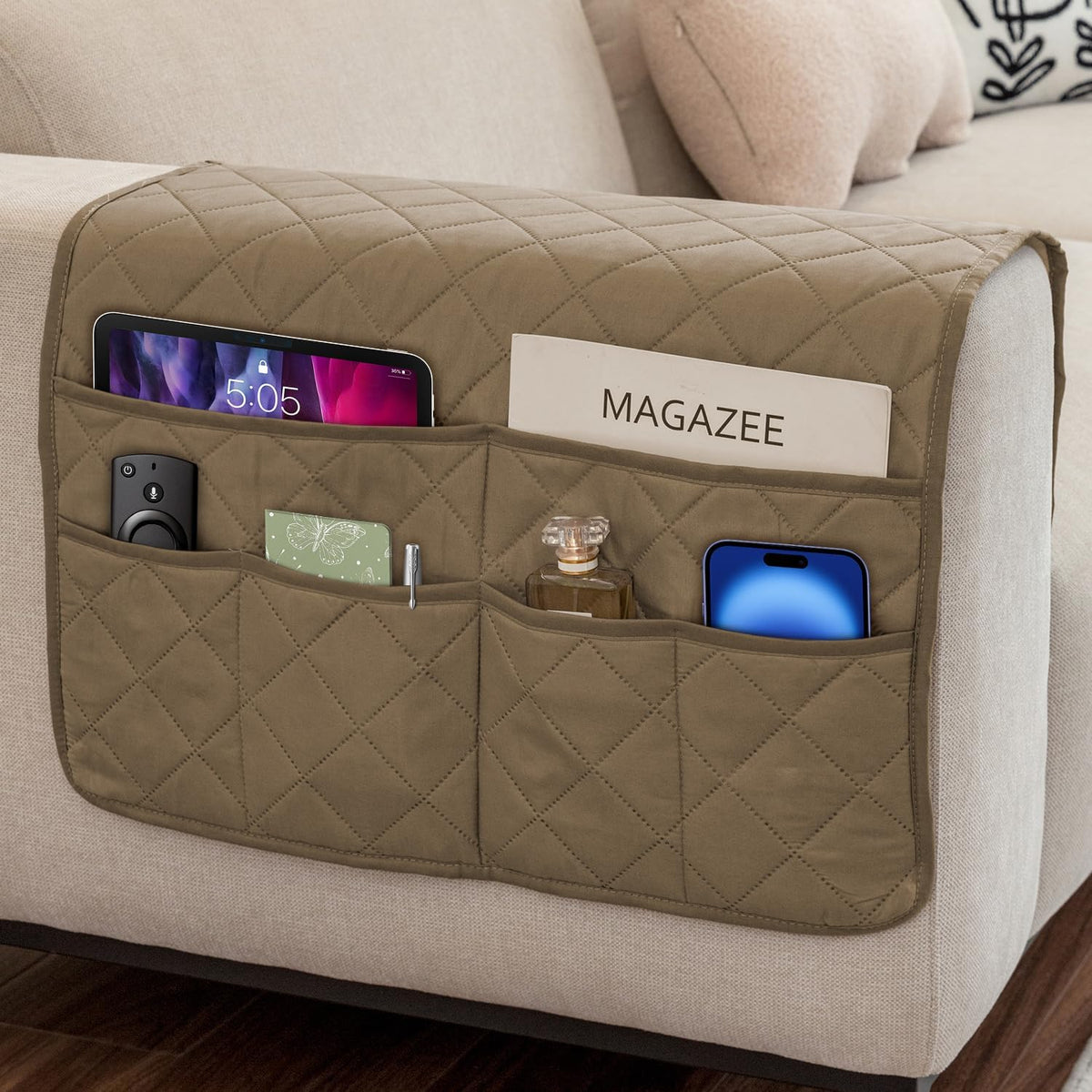 Organizador de Control Remoto para Sillón Reclinable – Caddy con 6 Bolsillos