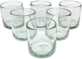 MexHandcraft Clear Blown 8 oz DOF Rocks Glasses (set of 6) Mexican Handmade Glassware, Recycled Glass, Lead-free, Toxin-Free (DOF Rocks)